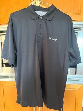 Columbia PFG OMNI SHADE Black Men's Short Sleeve Polo NEW